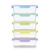 Color Lock® Glass Food Storage, 5 Cup Set of 5