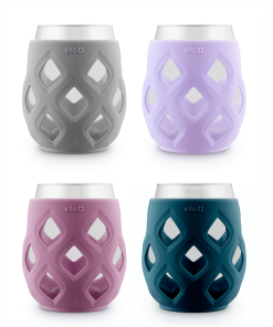 Cru Stemless Wine Glass Set with Silicone Protection