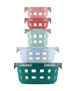 Ello Duraglass™ Round Meal Prep Containers, Set of 5